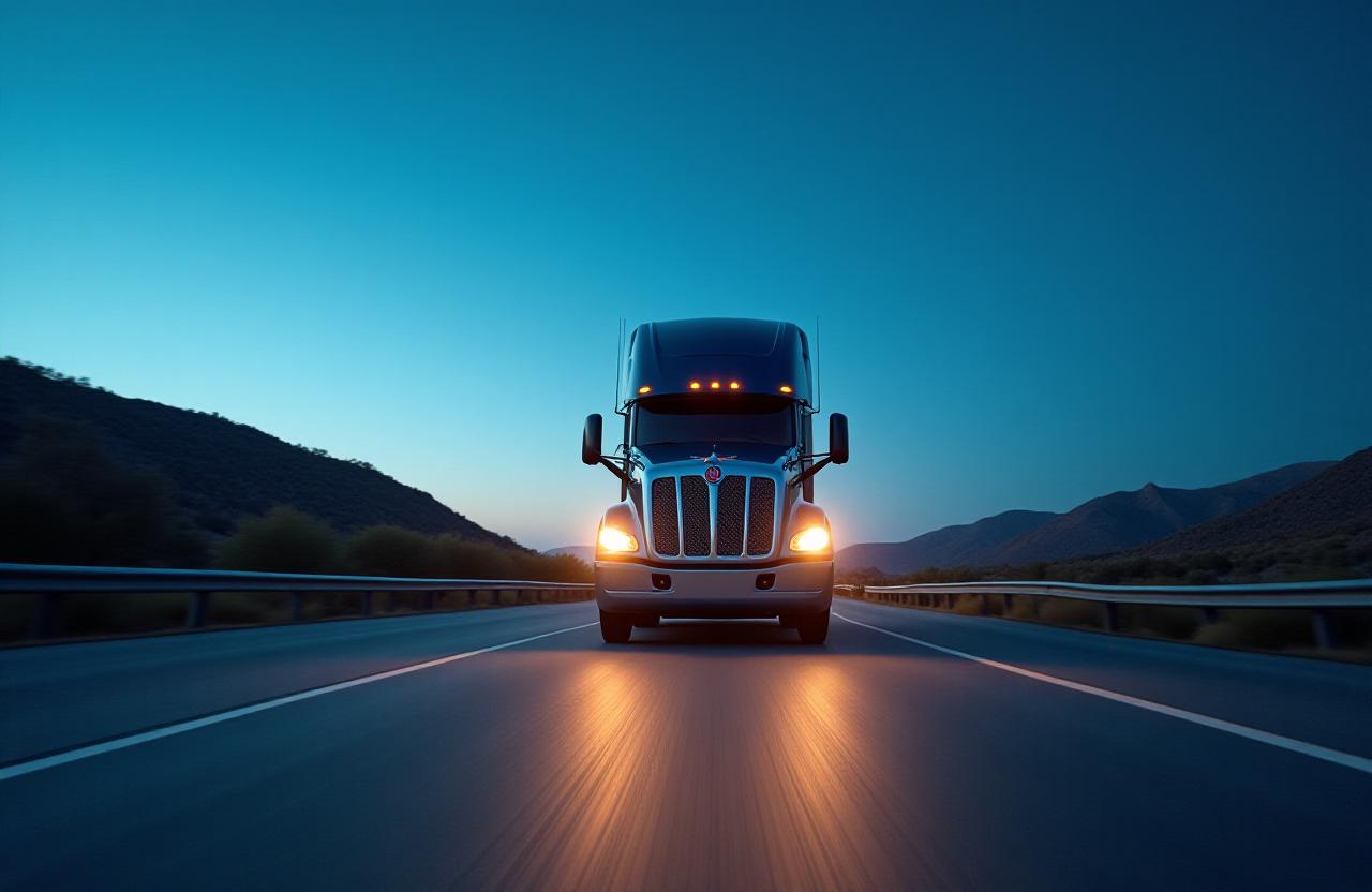 Modern logistics fleet operating in Texas